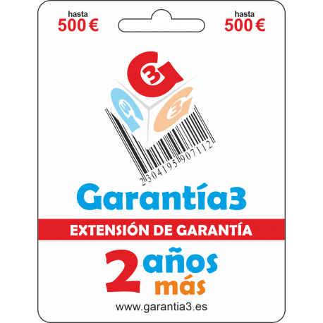 EXTENSION GARANTIA 500 2 AÑOS MAS
