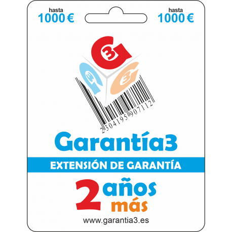 EXTENSION GARANTIA 1000 2 AÑOS MAS